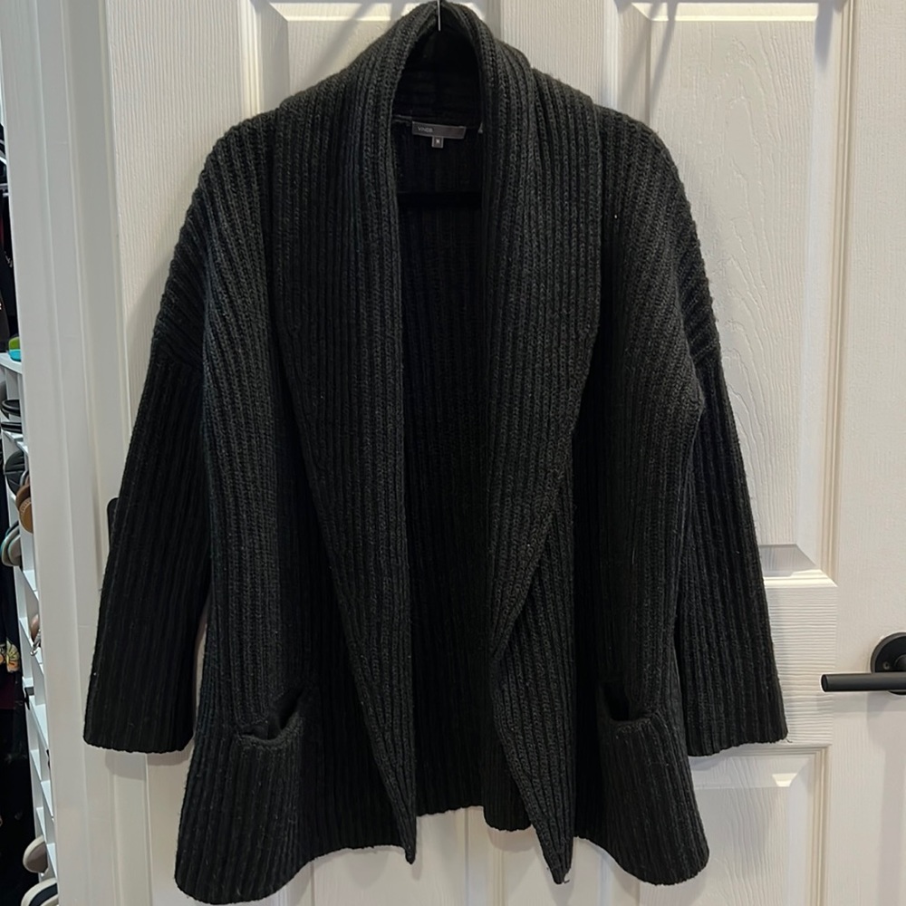 FINAL SALE - VINCE Wool Yak Blend Long Heavy Cardigan